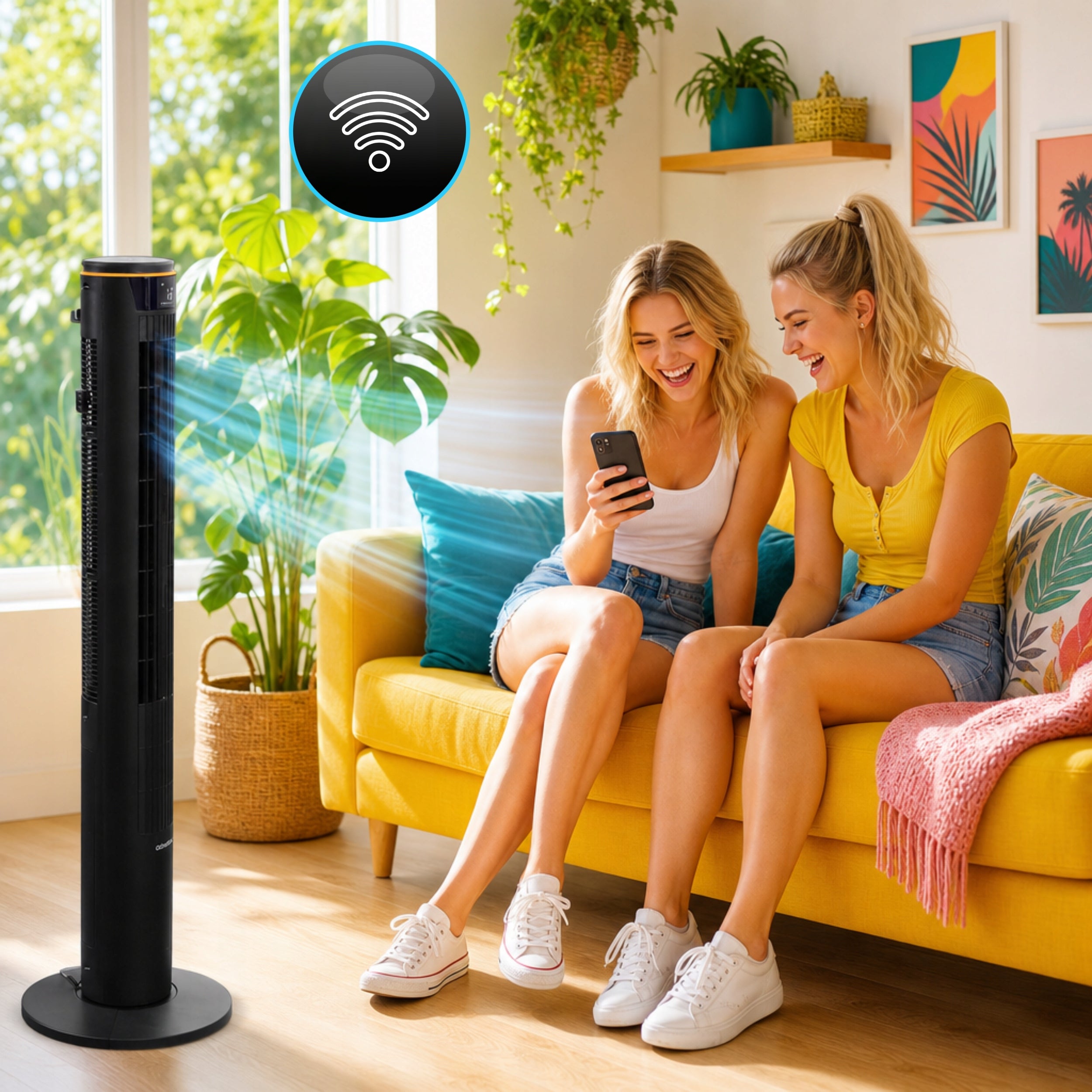 Column fan CLIMATIVE MIST silent fan MIST+IONIZATION+AROMA Dominant color black