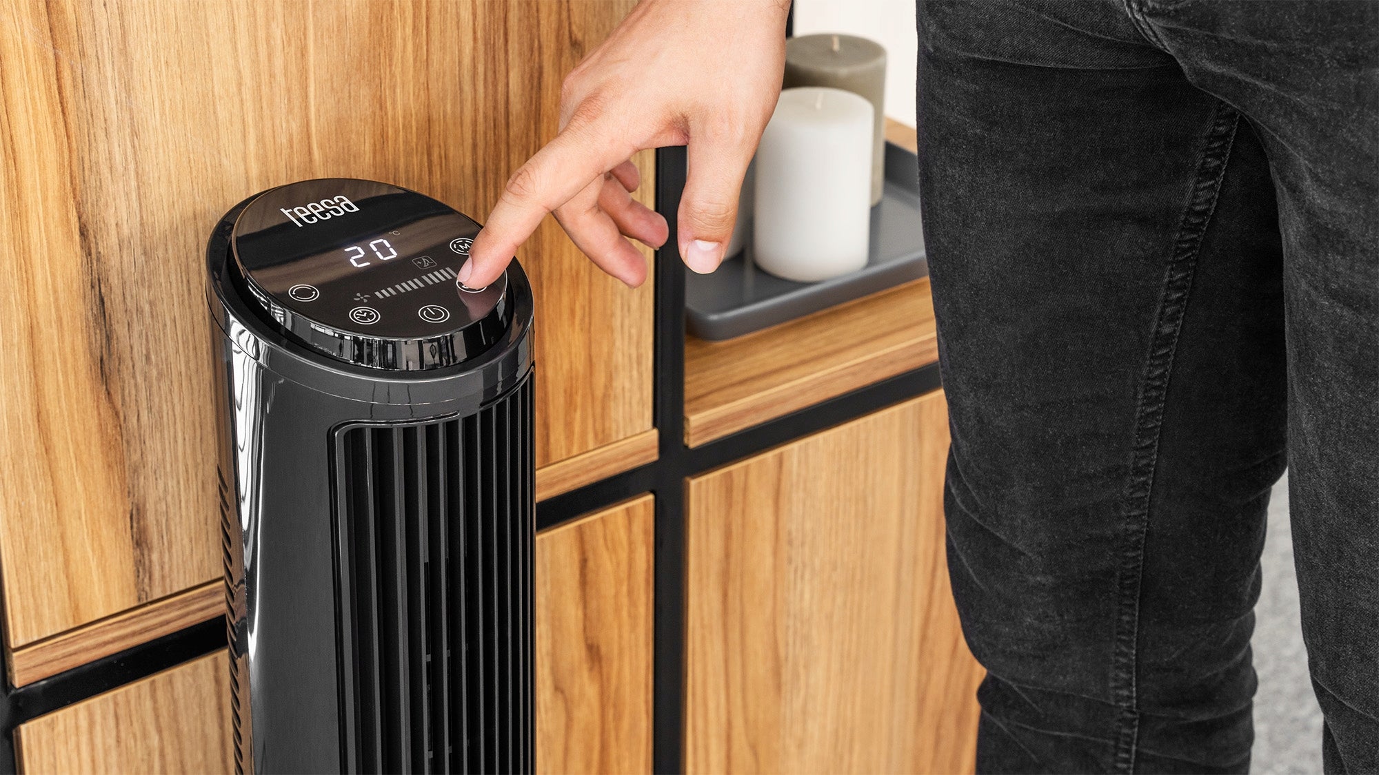 Column fan Teesa TSA8066 black Dominant color black