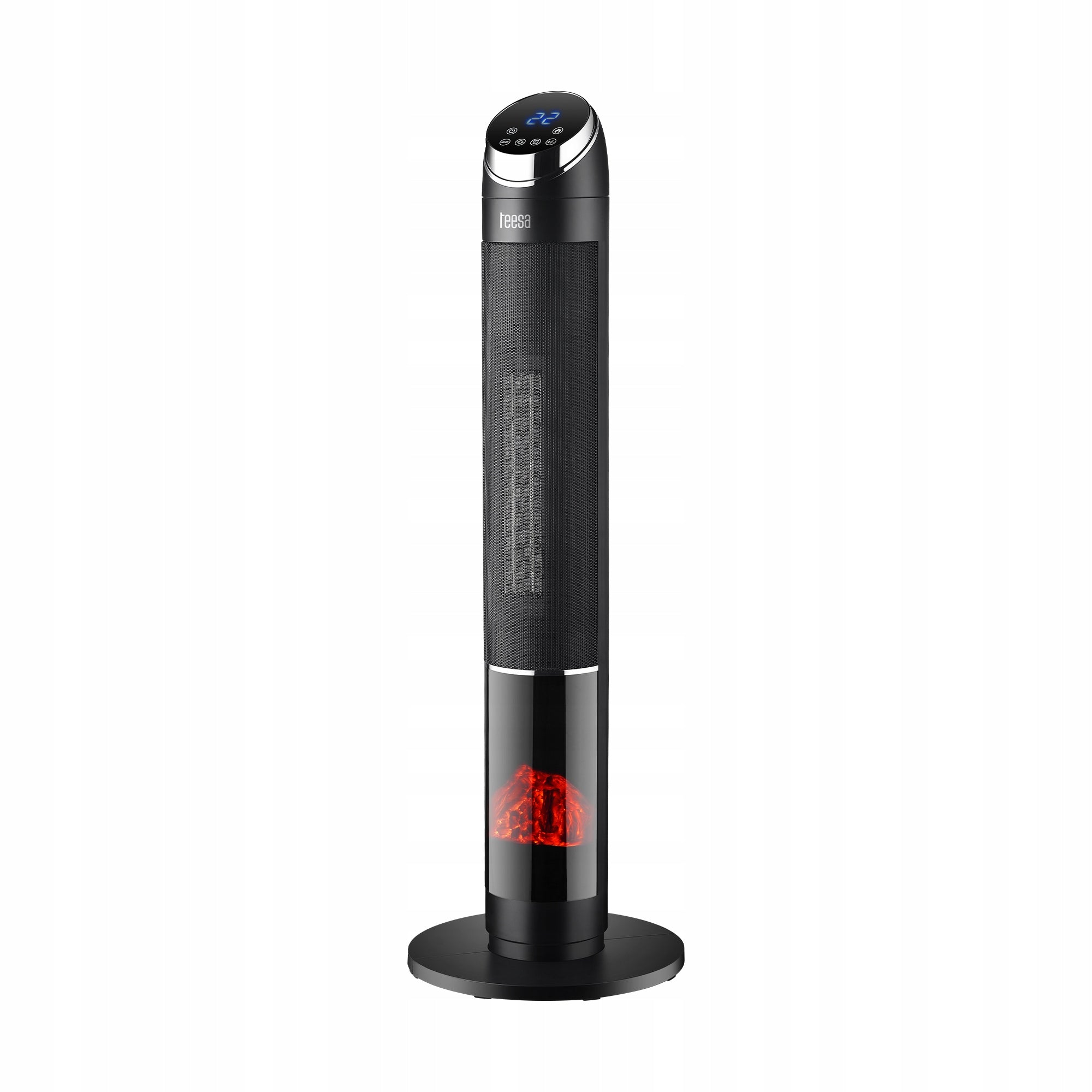 Column fan Tessa fireplace effect electric heater remote control Brand Teesa