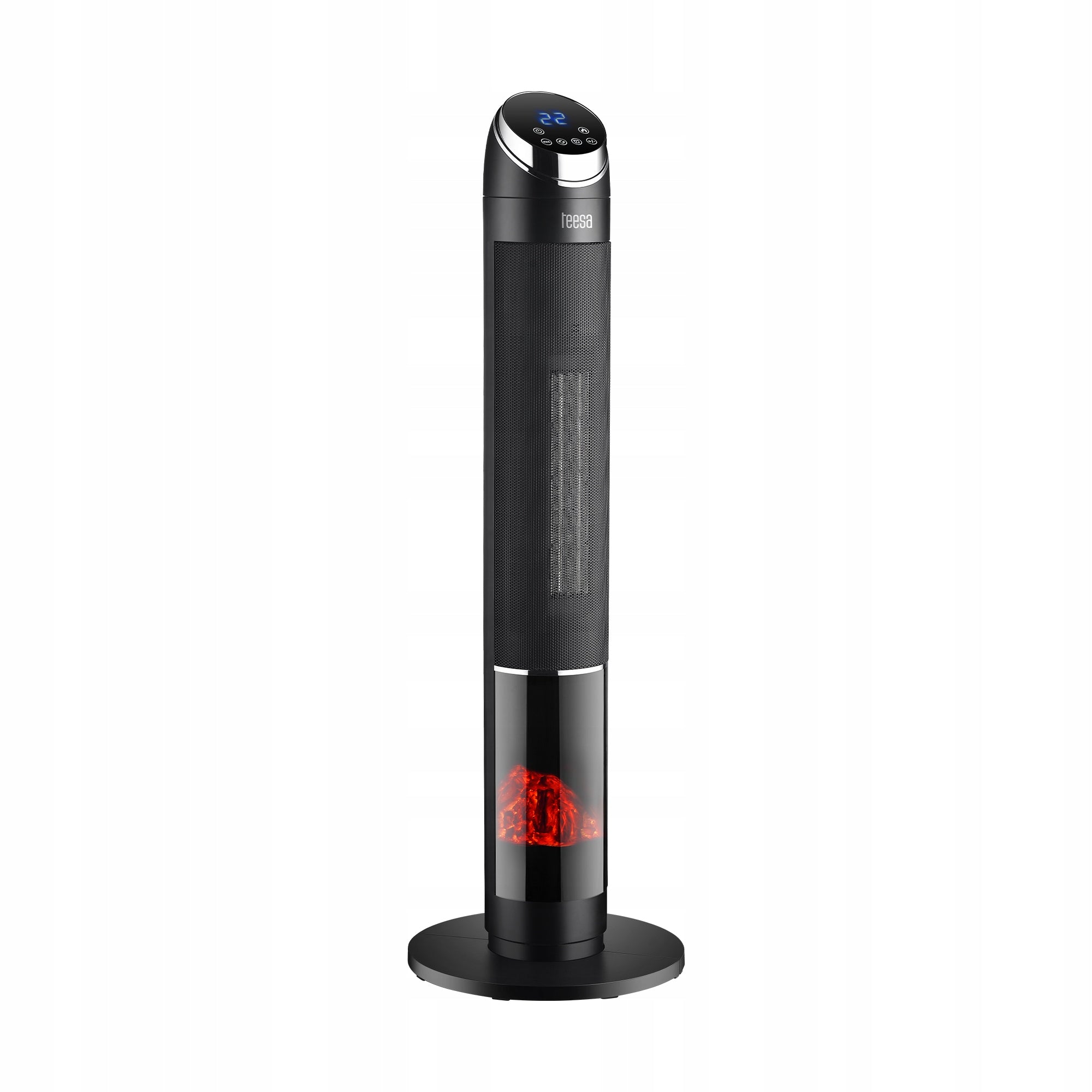 Column fan Tessa fireplace effect electric heater remote control Brand Teesa