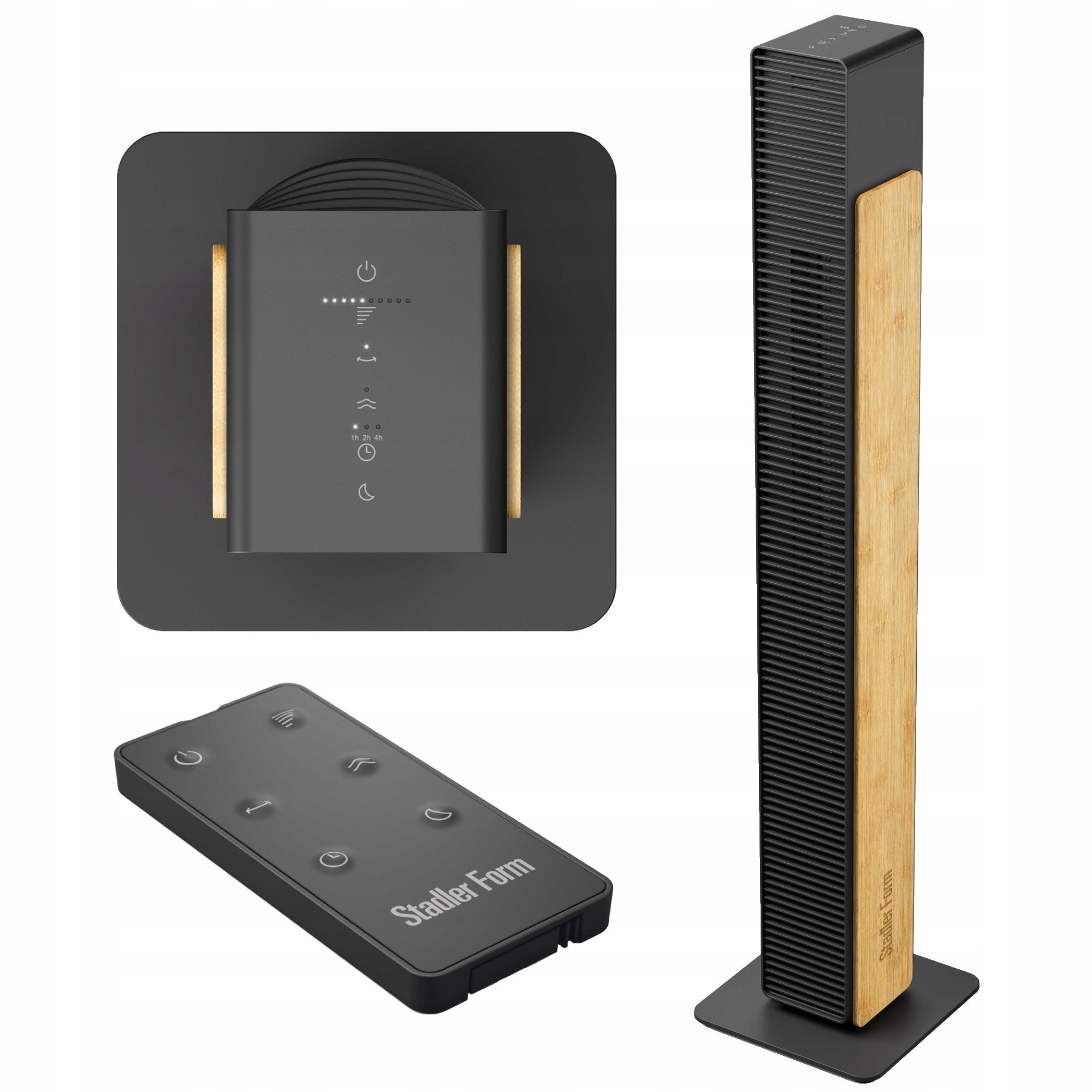 Column fan quiet Stadler Form Windmill Nick Bamboo black