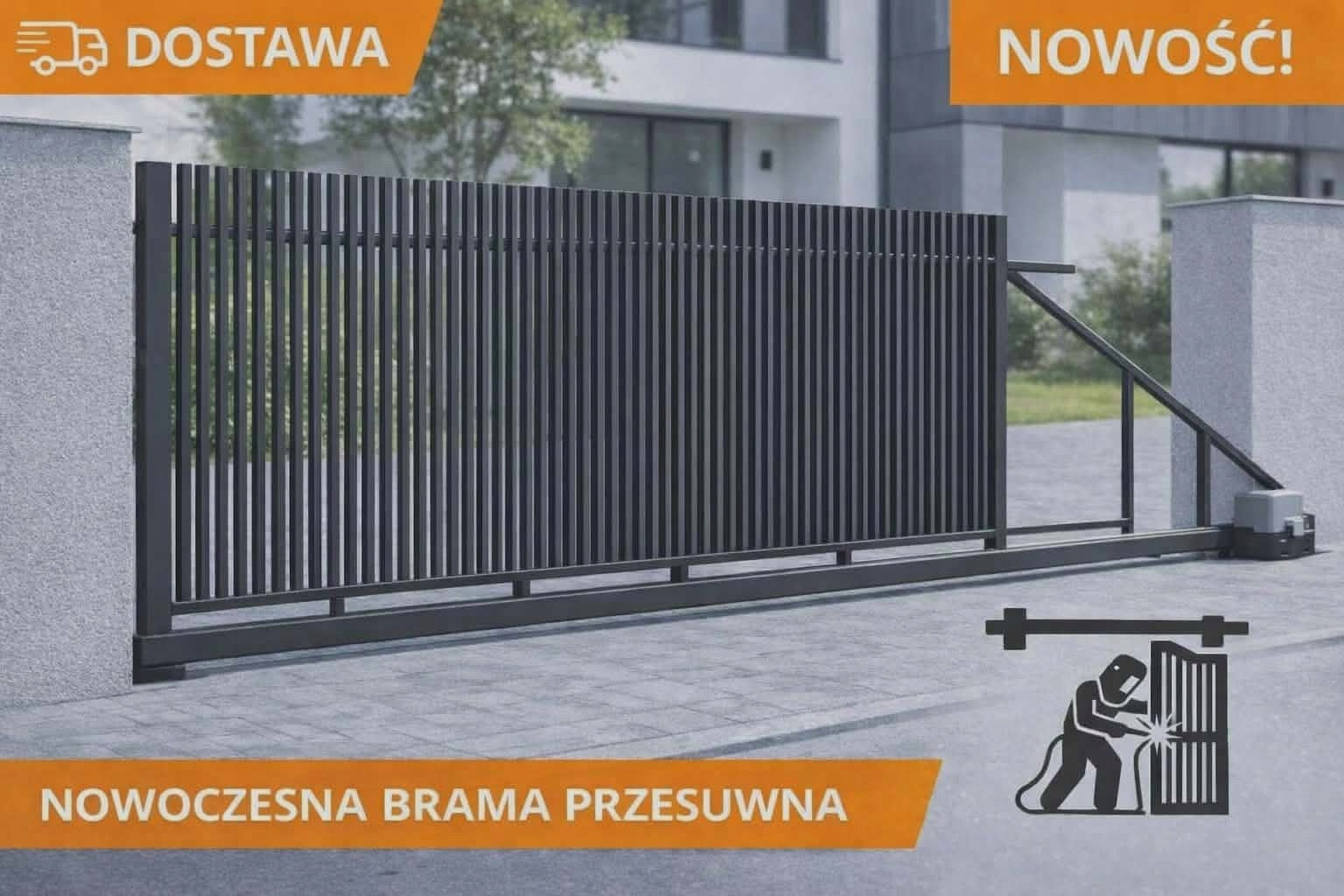 Comb sliding entrance gate 400x150