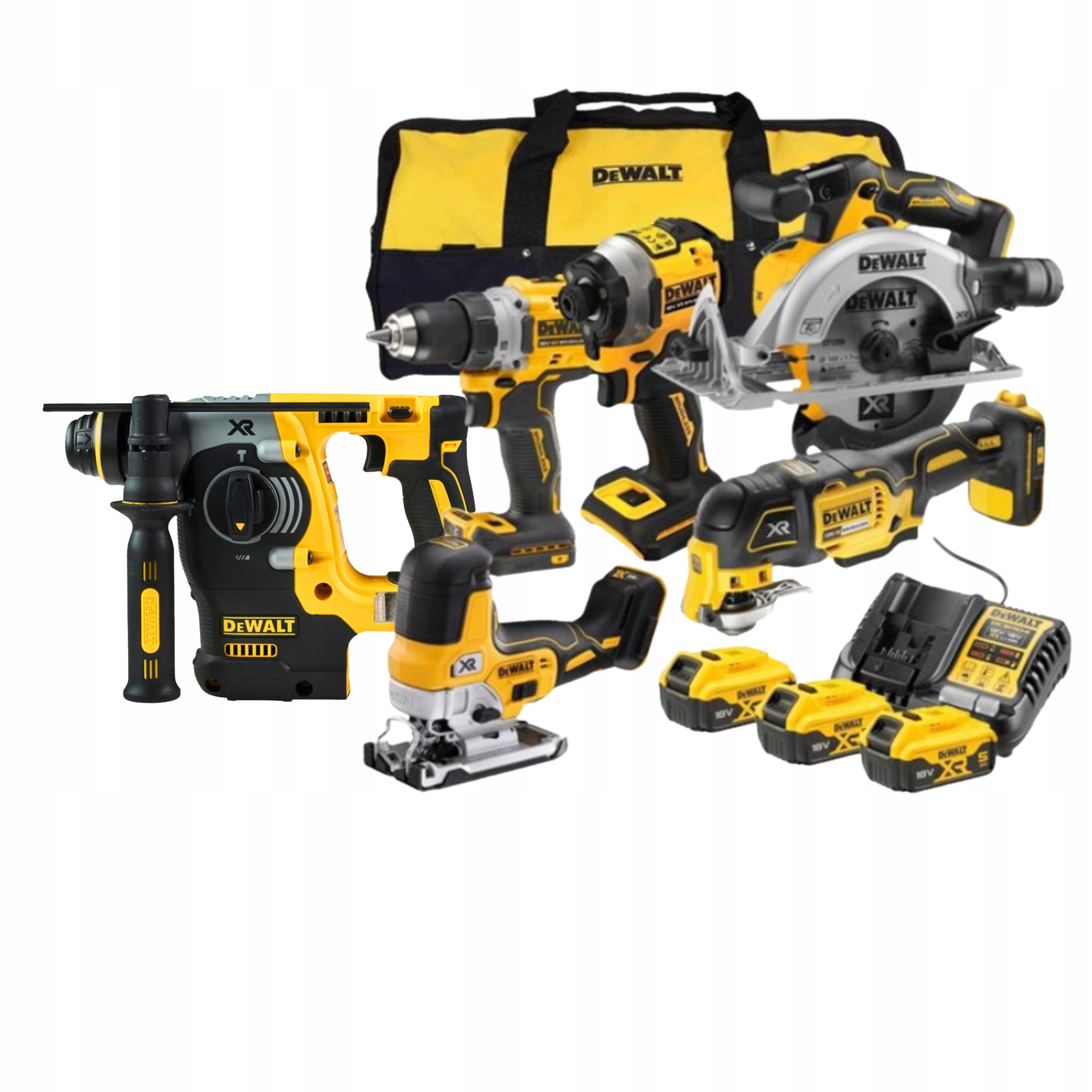 Combo Set 18V DeWalt 6EL 3X5AH BAG