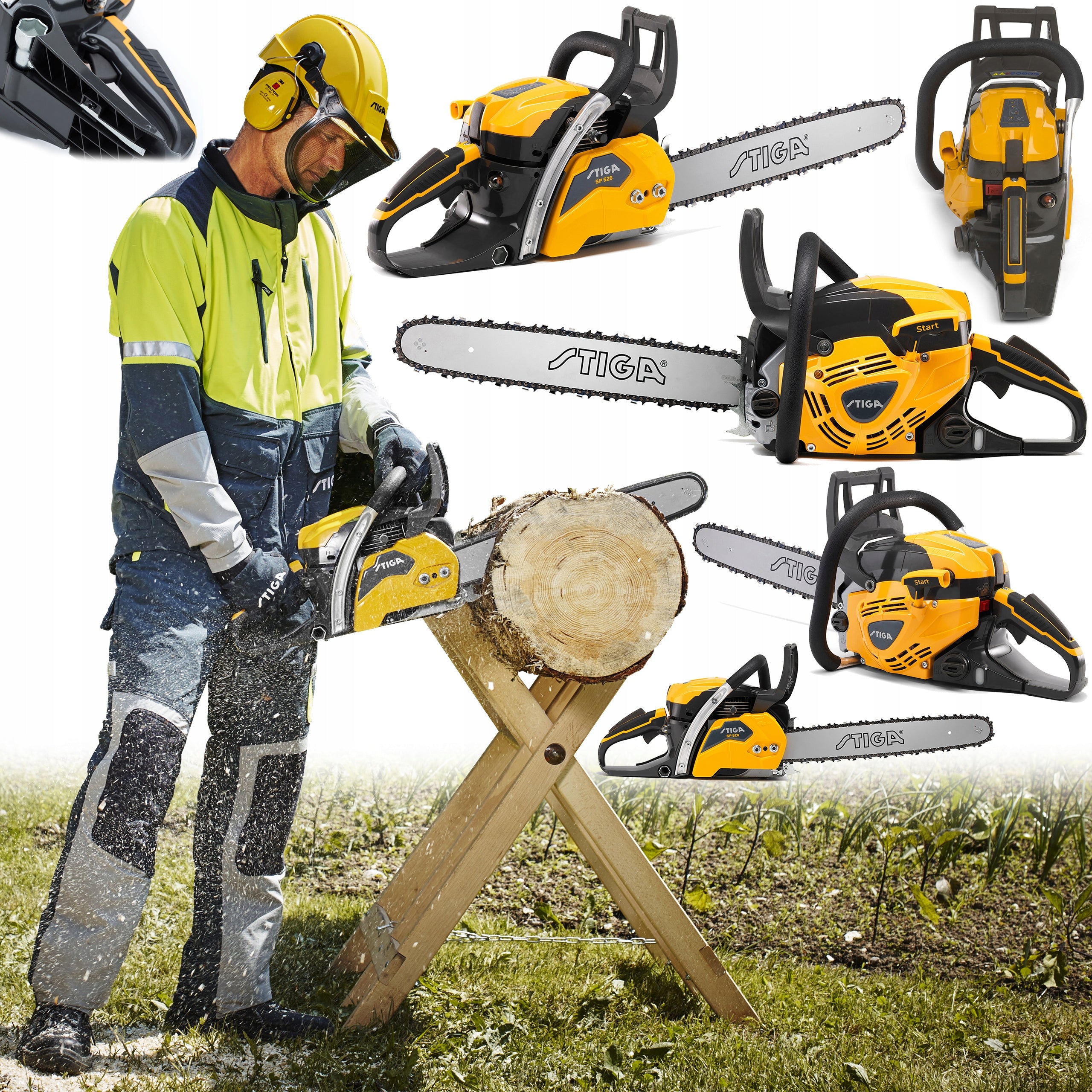 Combustion Saw STIGA CS 755 45 cm 18" 3,13 HP AVS Karter Magnesium 23,1 m/s