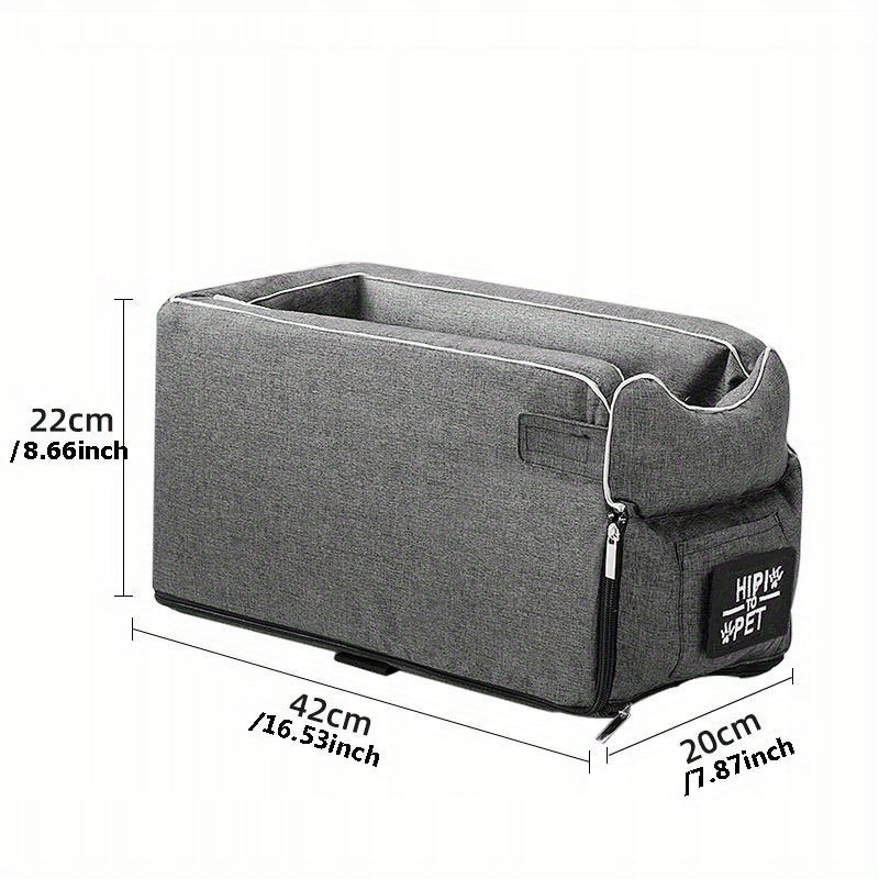 Comfortable pet car seat with armrest attachment - ideal