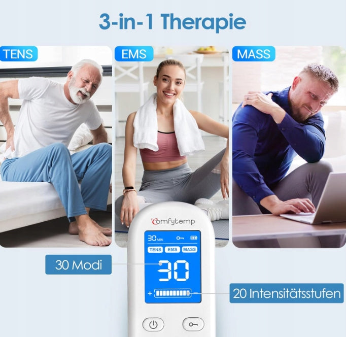 Comfytemp K6114 TENS/EMS Wireless Muscle Stimulator 30 Programs Packaging status original