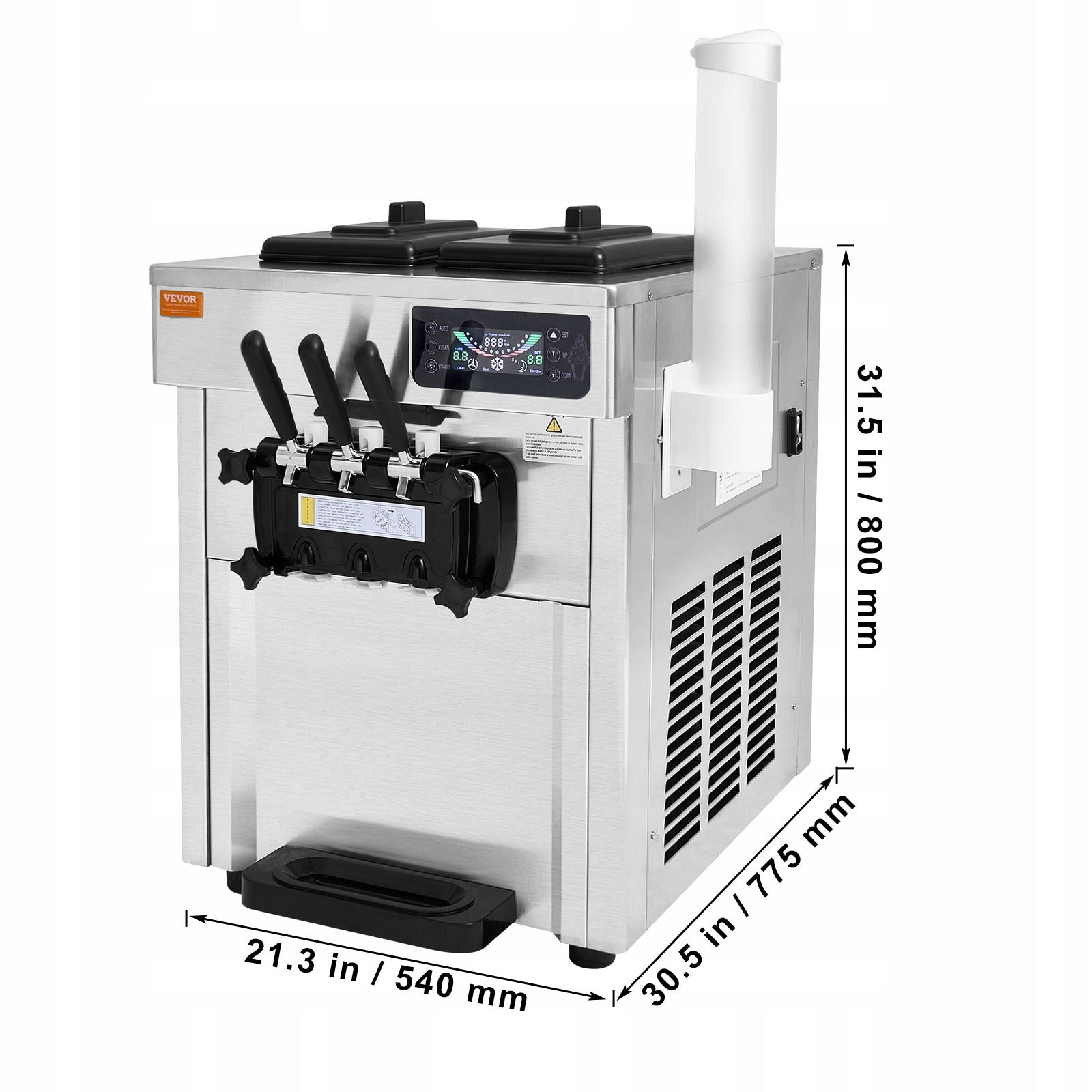 Commercial Ice Cream Machine 18-28L/H 3Tastes 2x5,5L For Bar Restaurant Manufacturer code TMSRBQLJSKWAJDT