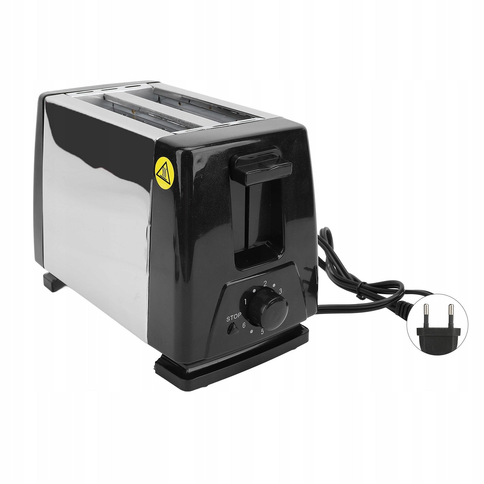 Compact Bread Toaster Portable Toaster for 2 Slices with ABS and CD Dominant color multicolor
