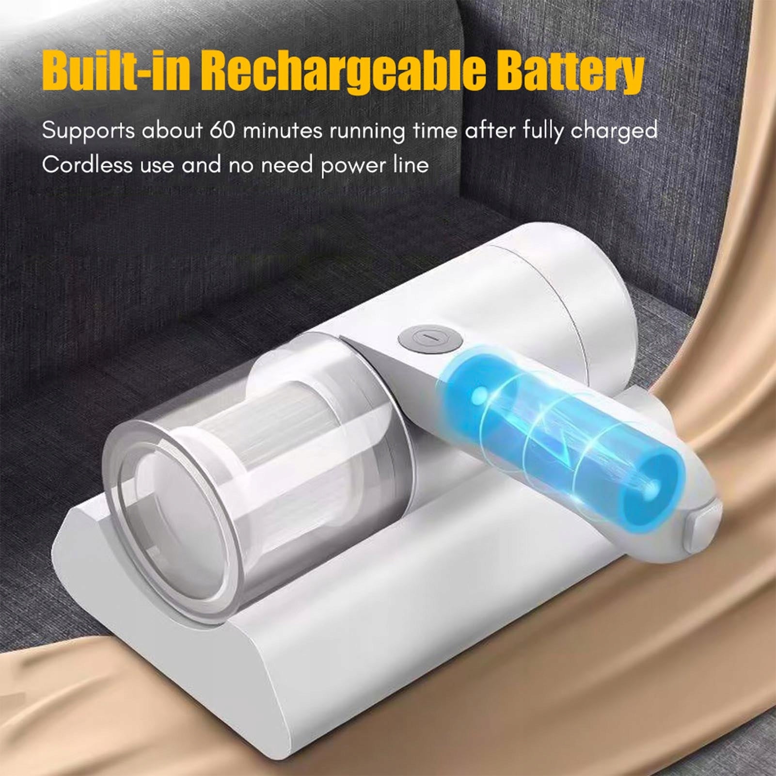 Compact Mattress Mites Remover Wireless Handheld Wednesday Kind UV
