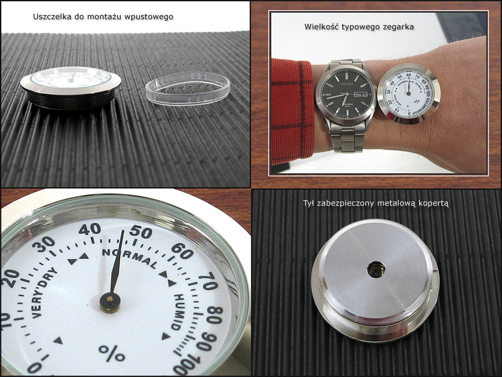 Compact metal hygrometer, no batteries required EAN (GTIN) 5903766412085