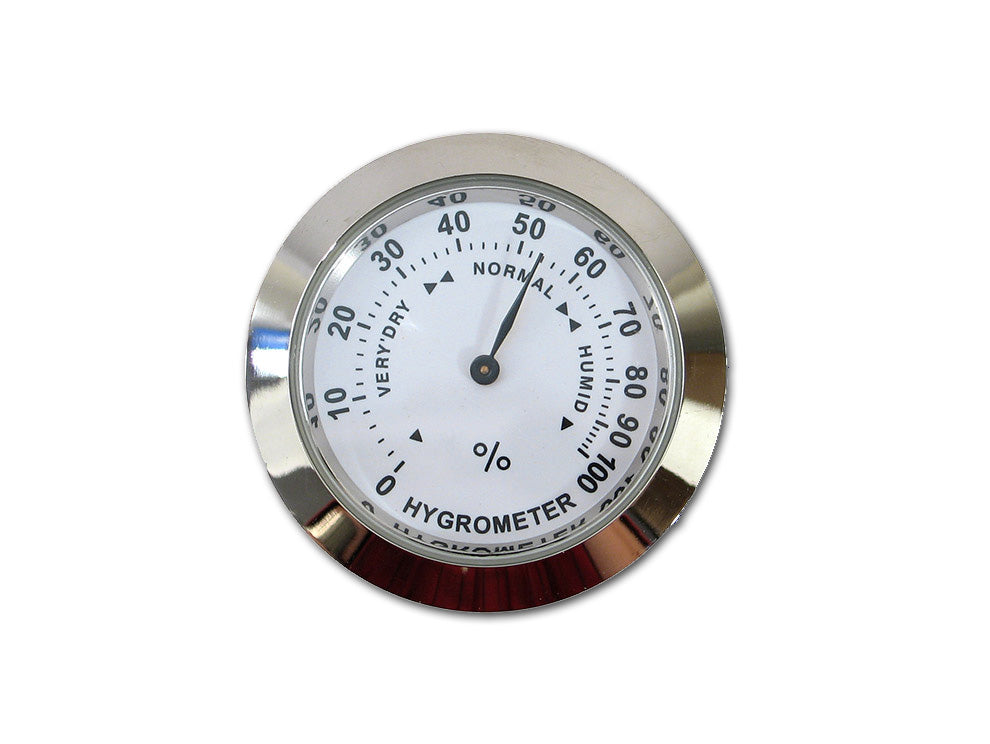 Compact metal hygrometer, no batteries required