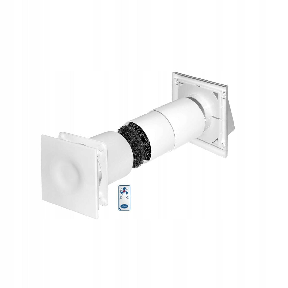 Compact wall recuperator Awenta HRV125 with remote control