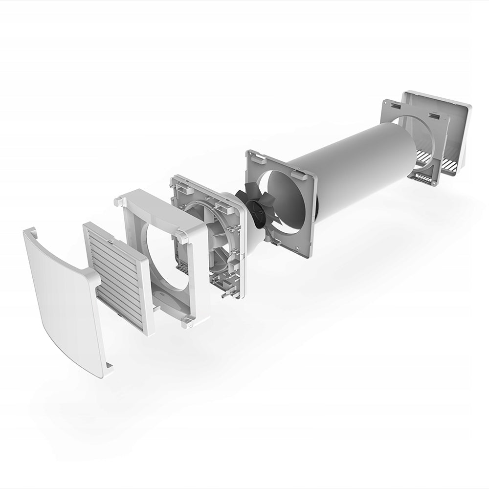 Compact wall recuperator REQU2 + 100 remote control 30m3/h humidity sensor Brand EBERG