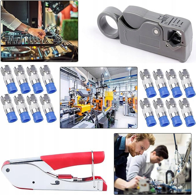 Compression Crimping Machine 20x Plug F RG-6 Brand no brand
