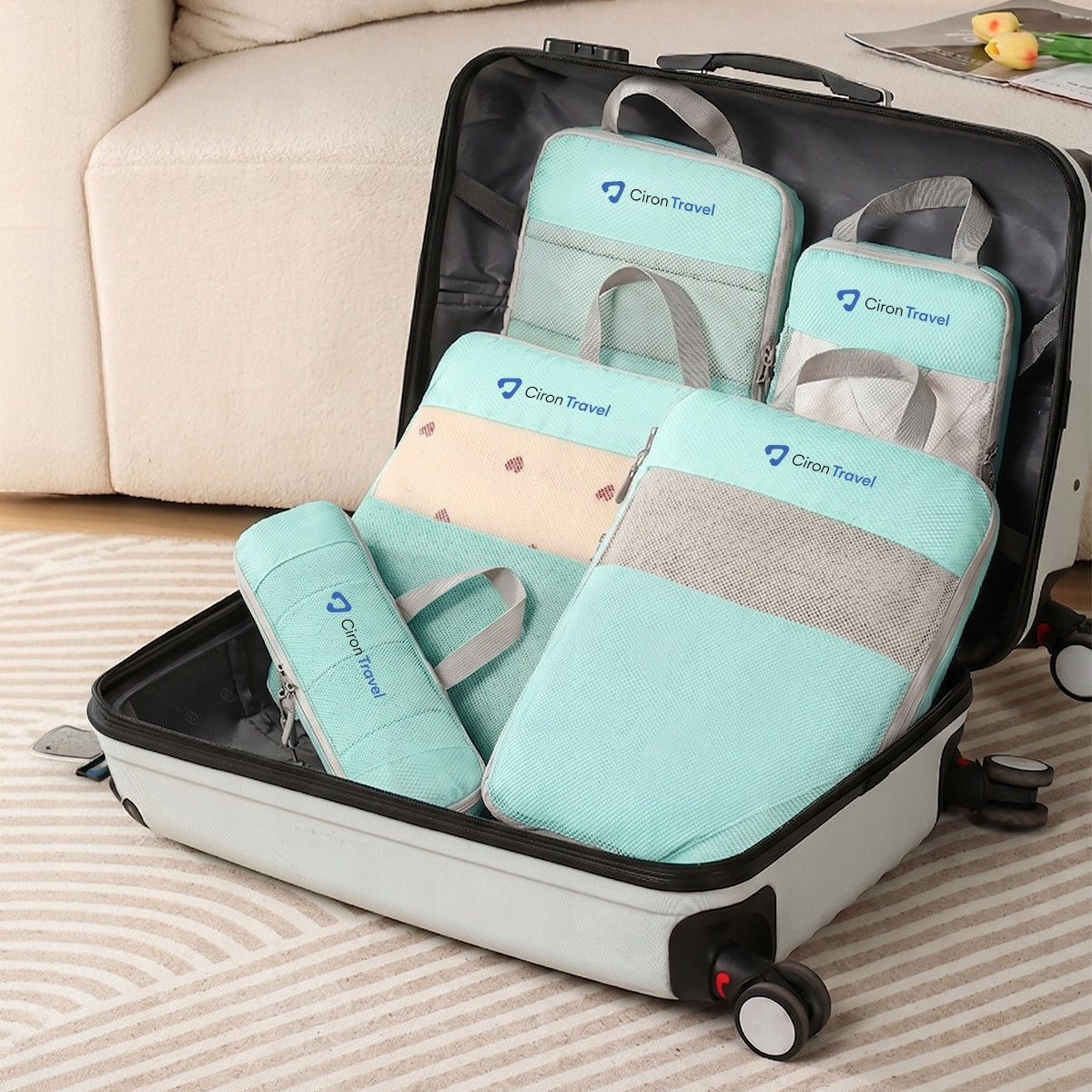 Compression Organizer Bag Packing Kit CIRON TRAVEL 5pcs Packaging status original