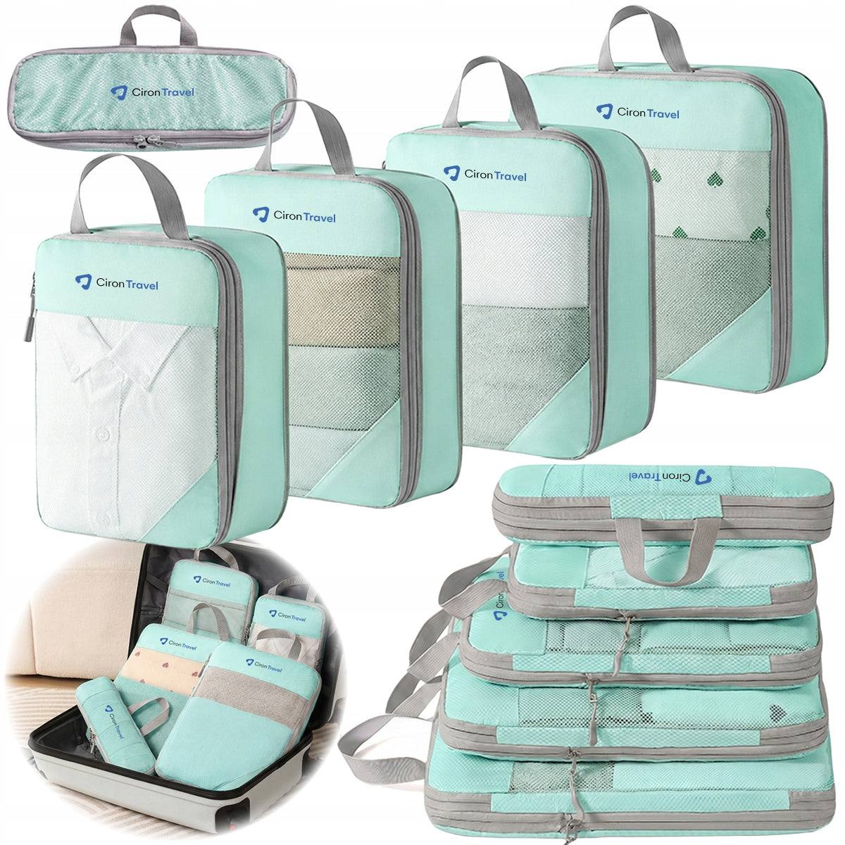 Compression Organizer Bag Packing Kit CIRON TRAVEL 5pcs
