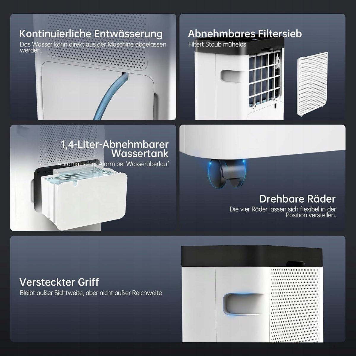 Compressor dehumidifier 12 litres/day, with LED display Manufacturer code AP10-2012EE