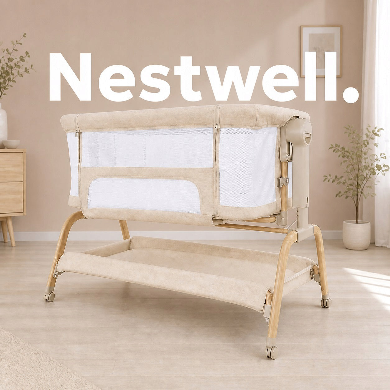 Concepthood Nestwell Crib with Crib Beige