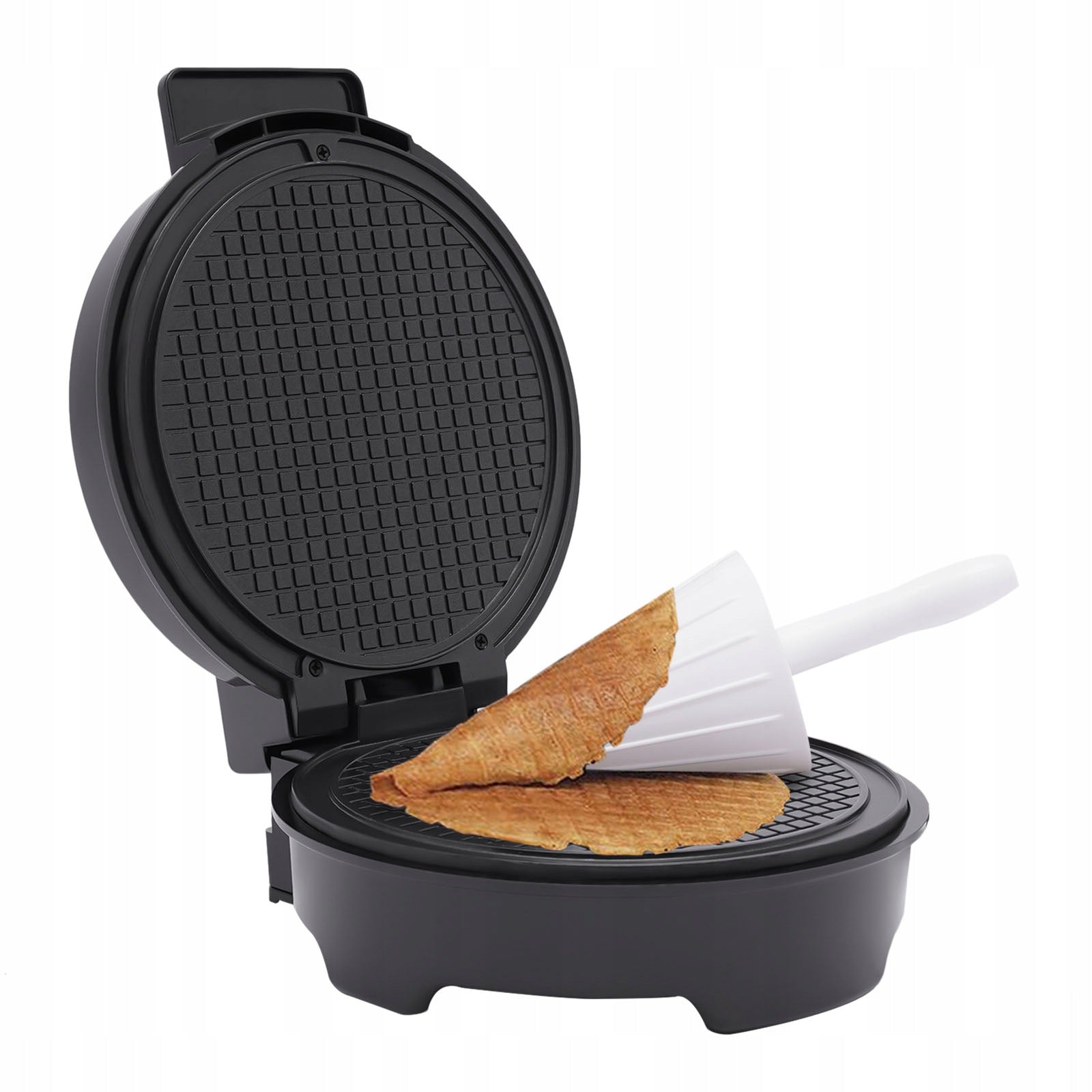 Cone Wafer Machine - Electric Non-stick Waffle Iron with Form