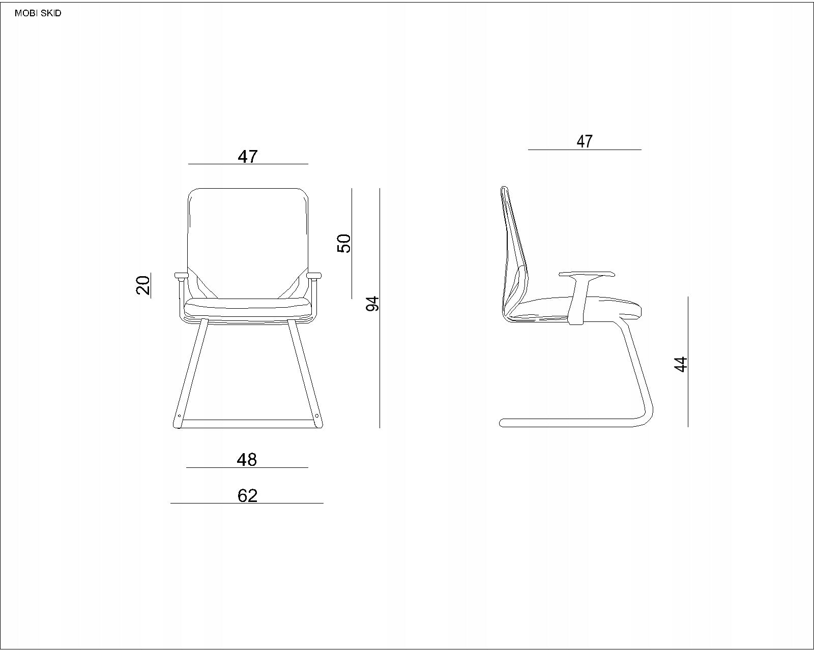 Conference Chair MOBI SKID Orange EAN (GTIN) 5908242407319