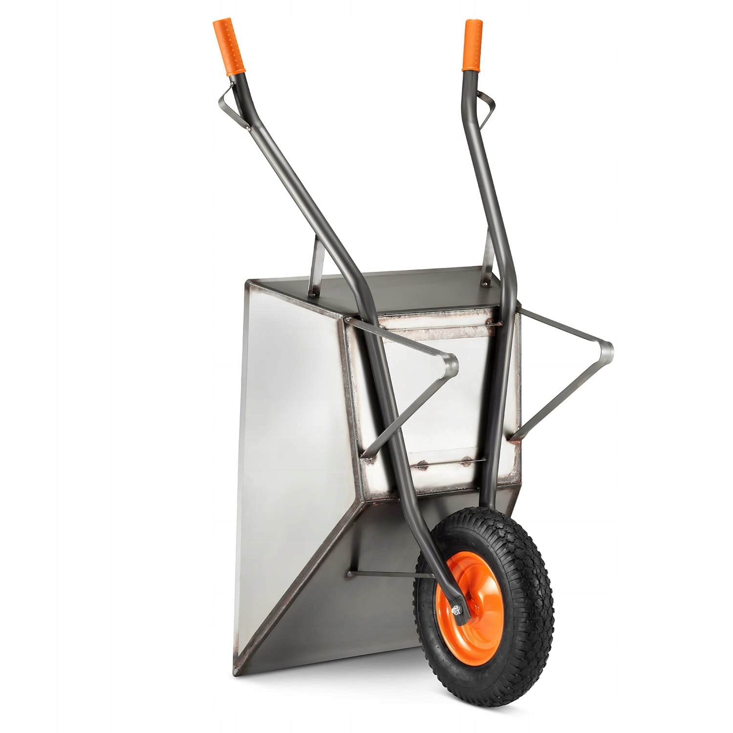 Construction GARDEN WHEELBARROW welded steel HIGHER 120L 210kg metal Wheels number 1