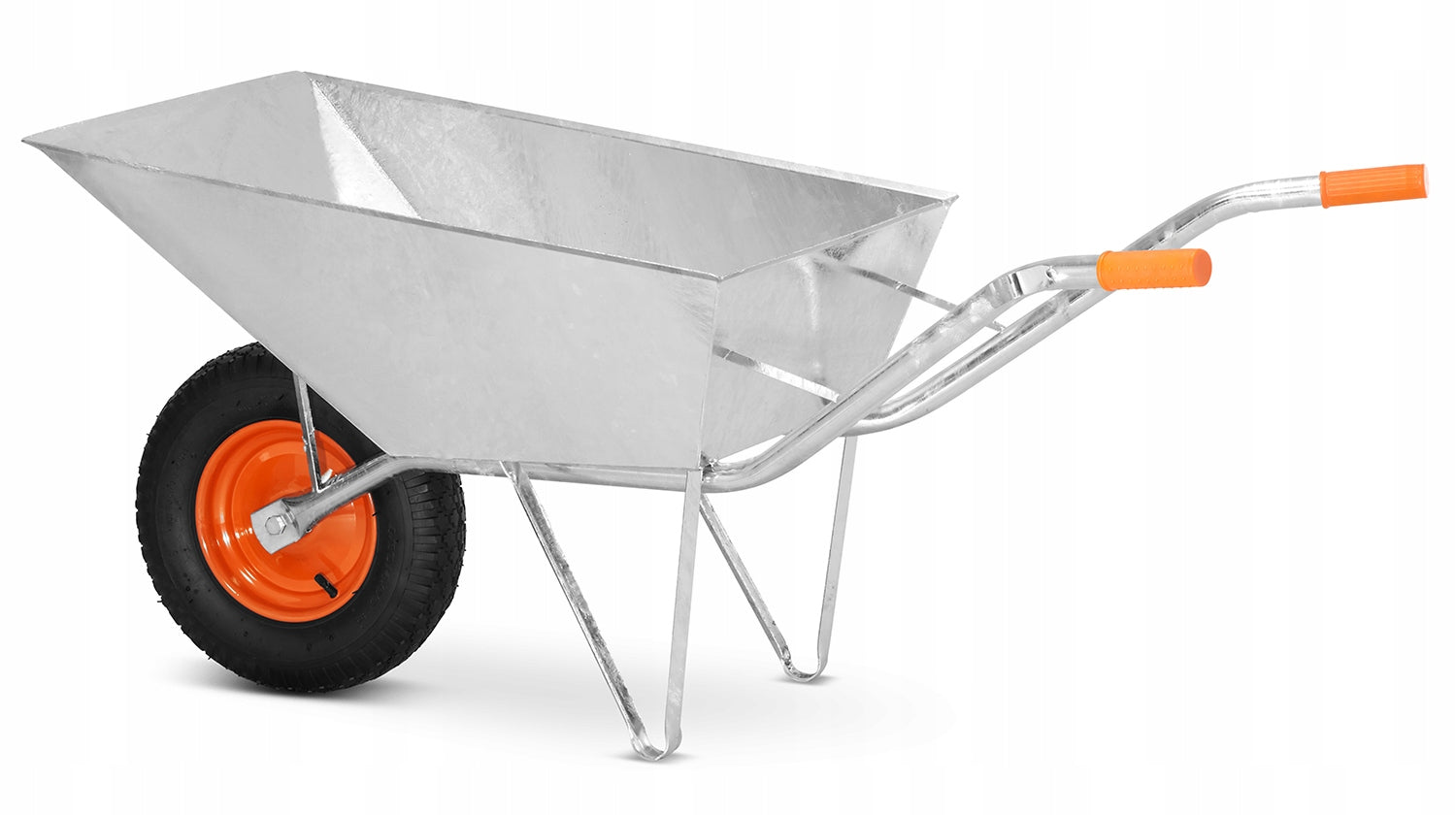 Construction Garden Wheelbarrow Welded Steel GALVANIZED HIGHER 120L 210kg Capacity 120 l