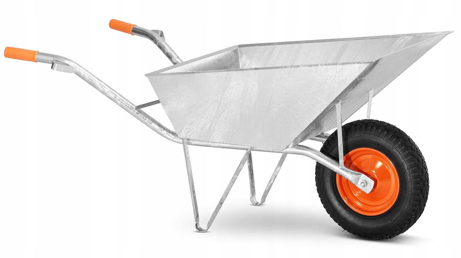 Construction Garden Wheelbarrow Welded Steel GALVANIZED HIGHER 120L 210kg Packaging status original