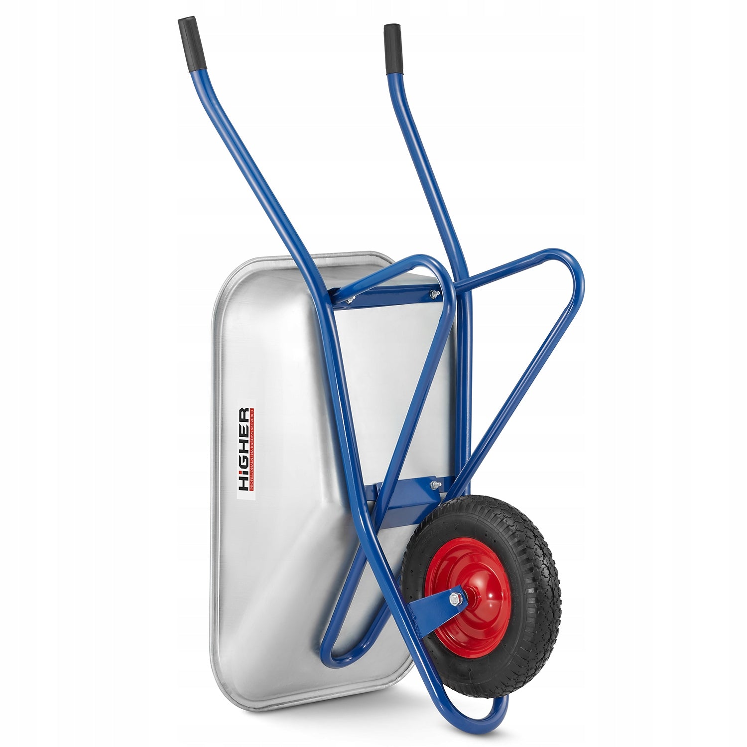 Construction garden wheelbarrow steel 210kg HIGHER 130L with wheel protection STRONG Manufacturer code 6418