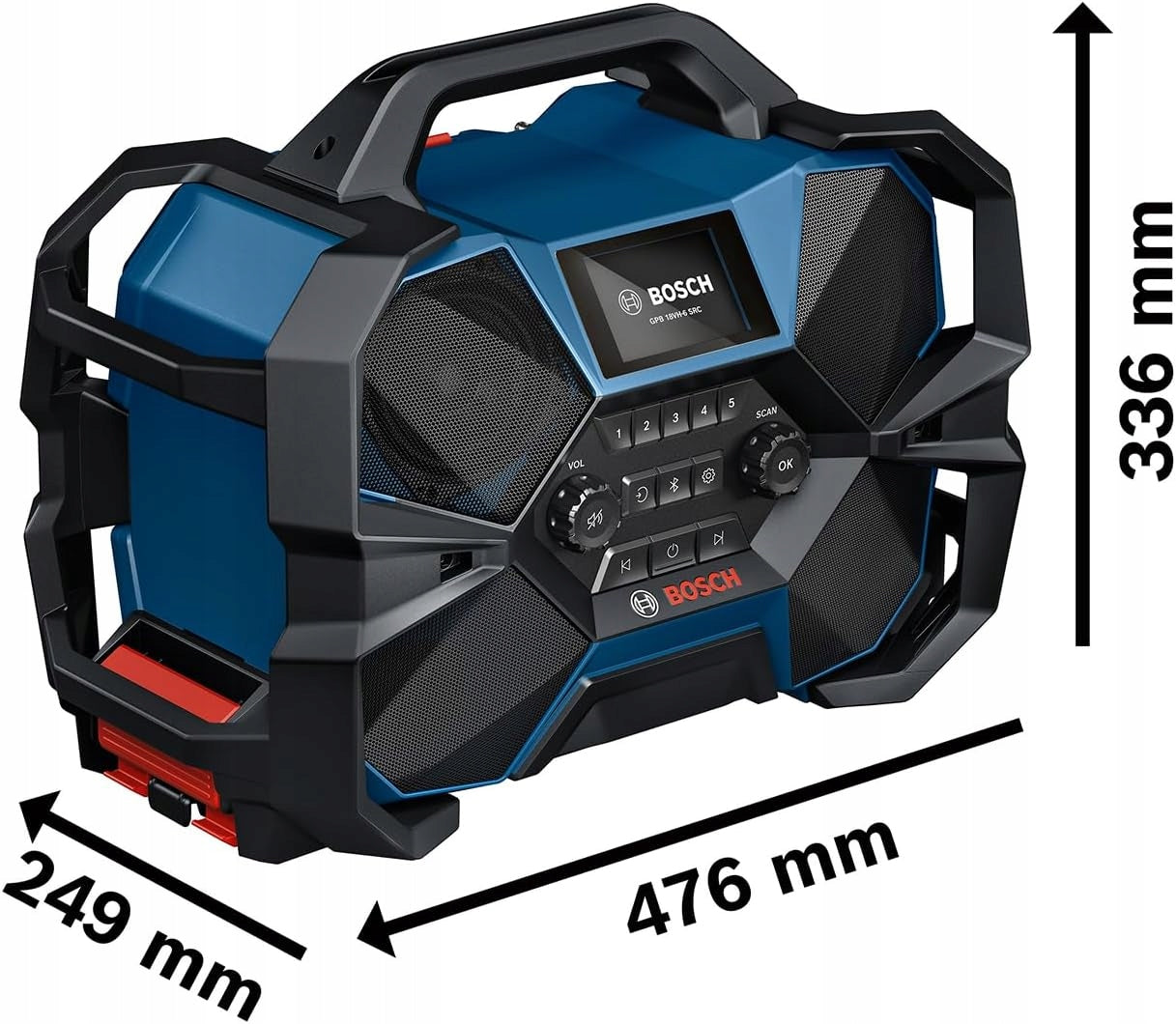 Construction radio Bosch Professional FM Bluetooth PORT USB AUX DAB+ OPENER Manufacturer code Radio warsztatowe 18V DAB+ FM Bluetooth USB