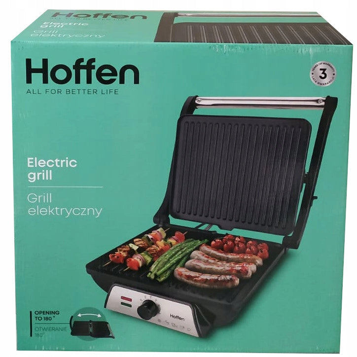 Contact folding electric grill Hoffen HO-00052 black 2000 W