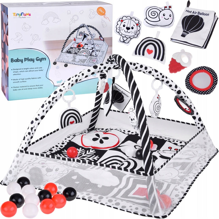 Contrast educational mat playpen + balls booklet rustle ZA5826