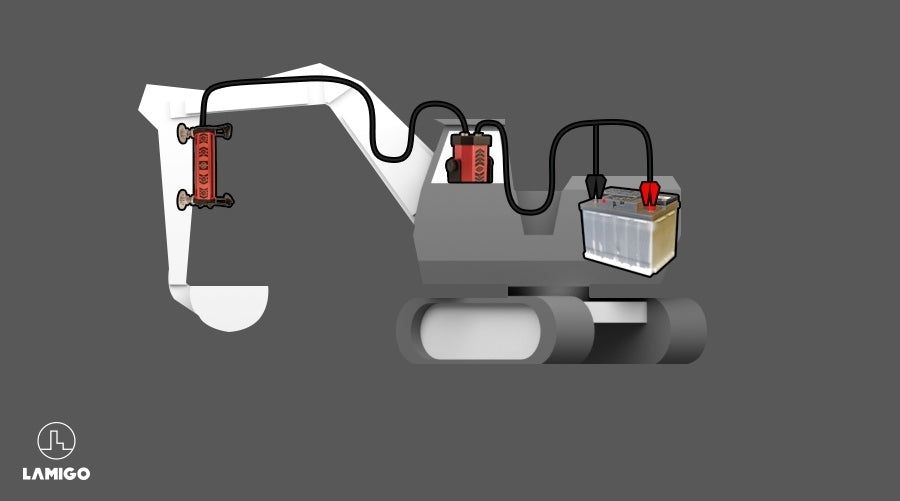 Control system for excavator, bulldozer and grader LEVELER DIGGER RC LAMIGO Model DIGGER RC