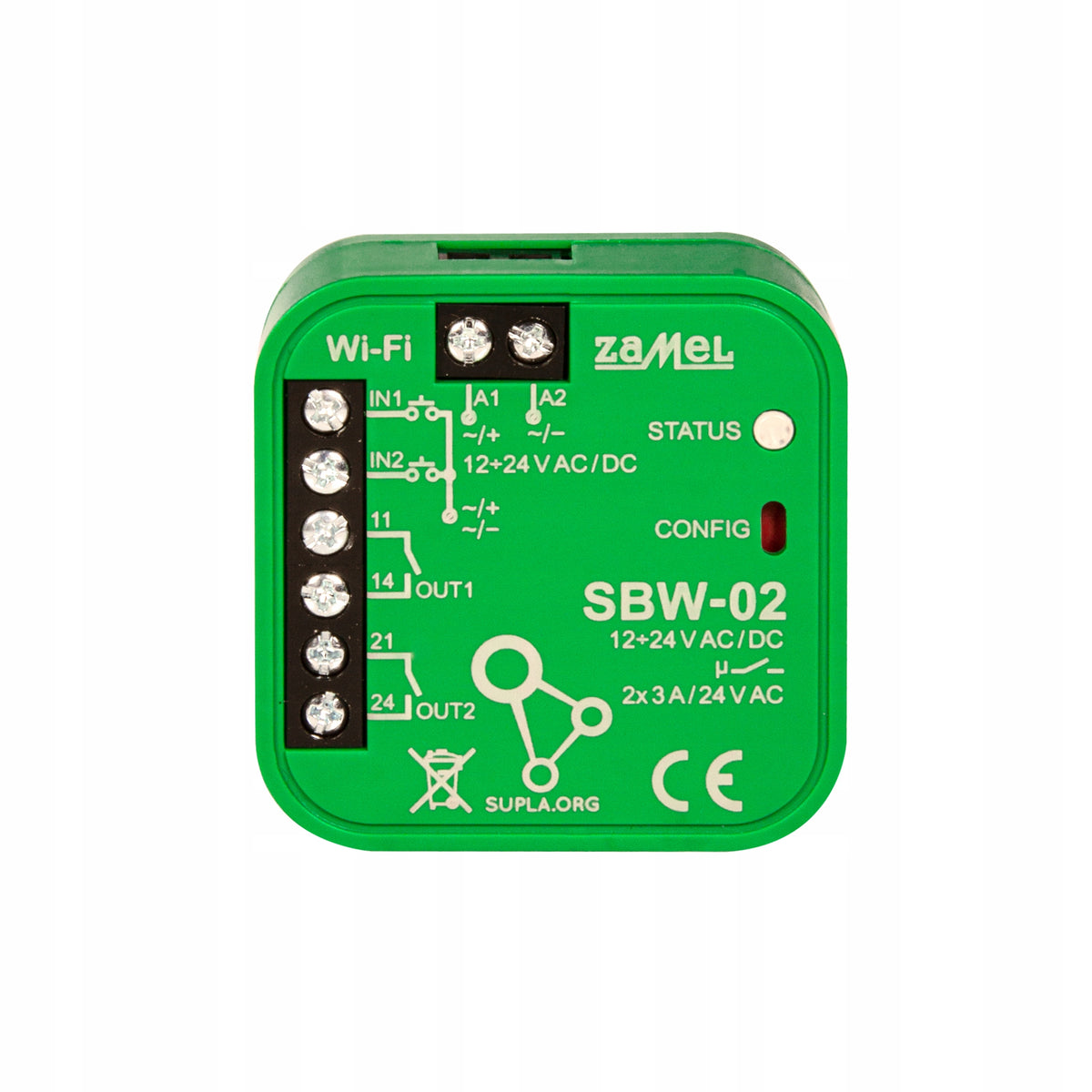Controller 2 gate entrances WI-FI SUPLA ZAMEL SBW-02
