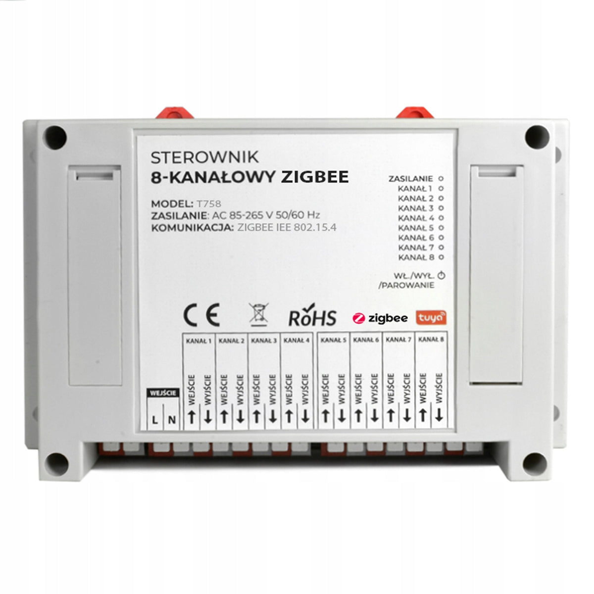 Controller Voltage-Free Switch 8 Channel 8x10A ZigBee TUYA Smart Life