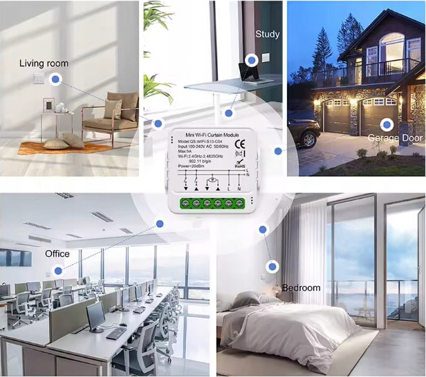 Controller for WiFi roller shutters TUYA SMART LIFE smart switch Manufacturer code CMBOX