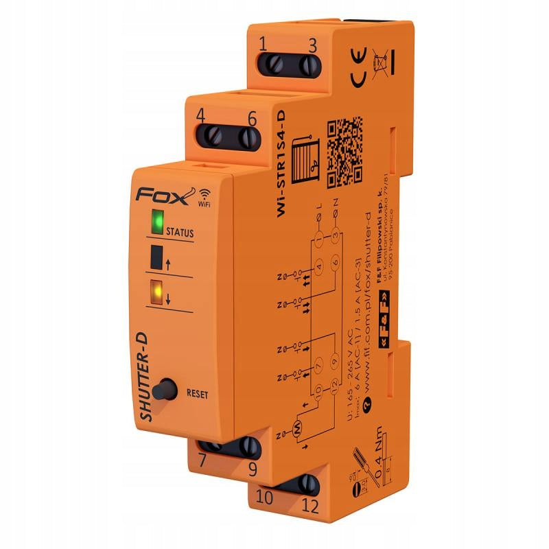 Controller for WiFi shutters SHUTTER-D to rail 230V 320W WI-STR1S4-D FOX F&F Packaging status original