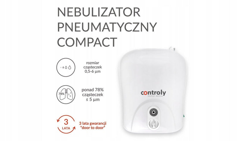Controly COMPACT pneumatic nebulizer for children, adults and infants Batteries included no