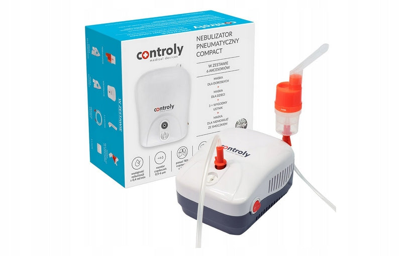 Controly COMPACT pneumatic nebulizer for children, adults and infants Color white