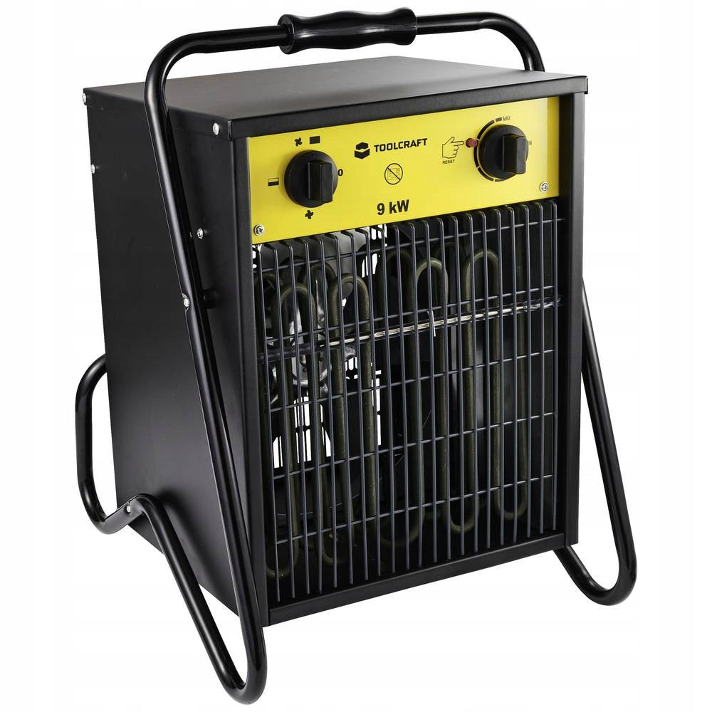 Convector Heater TOOLCRAFT 9000 W Heater with Thermostat Dominant color black
