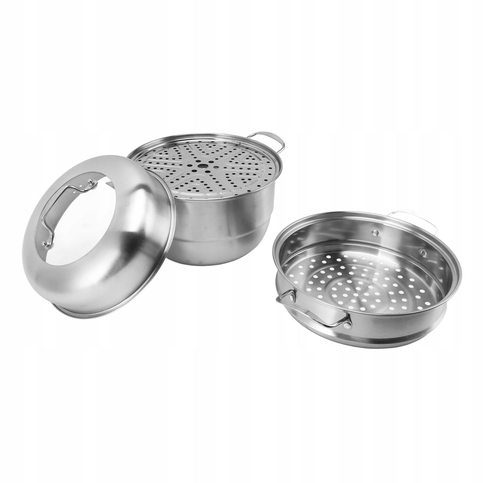 Cooking Pot, Stainless Steel Steaming Pot, Large Dominant color multicolor