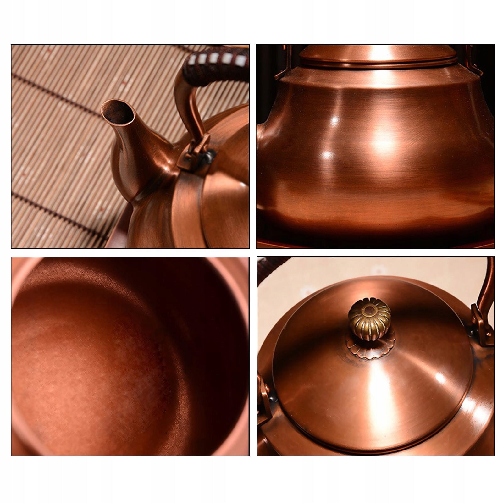 Copper Water Cooking Kettle with Insulated Handle Tea Pot Brand no brand