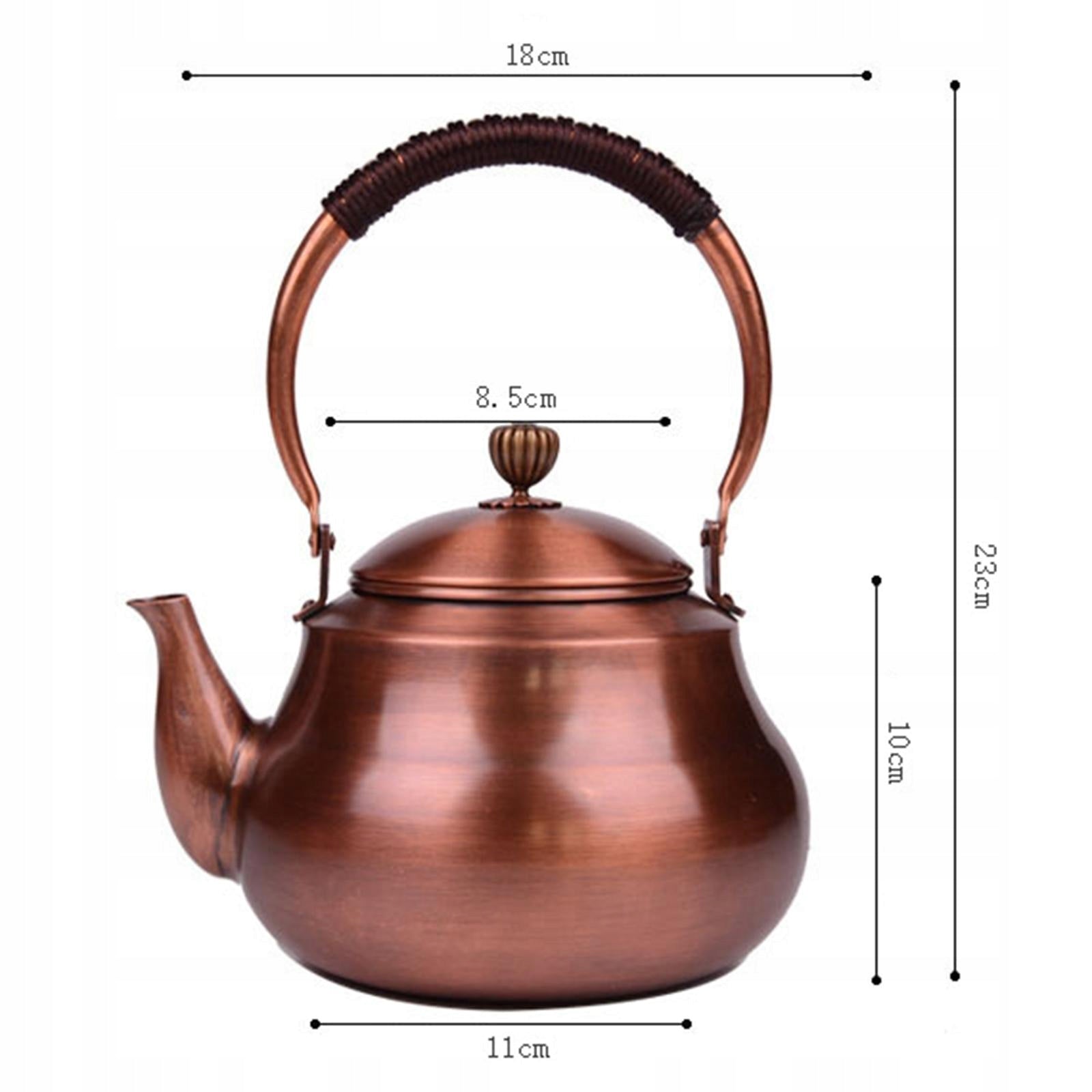 Copper Water Cooking Kettle with Insulated Handle Tea Pot Kind Electric Kettle