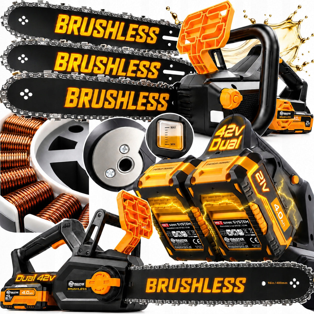 Cordless 40V 40cm Chainsaw Electric Chainsaw SoftSTART MP0011