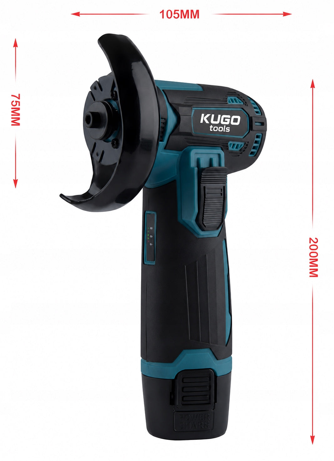 Cordless Angle Grinder 12V Powerful Brushless Battery Number of batteries 1