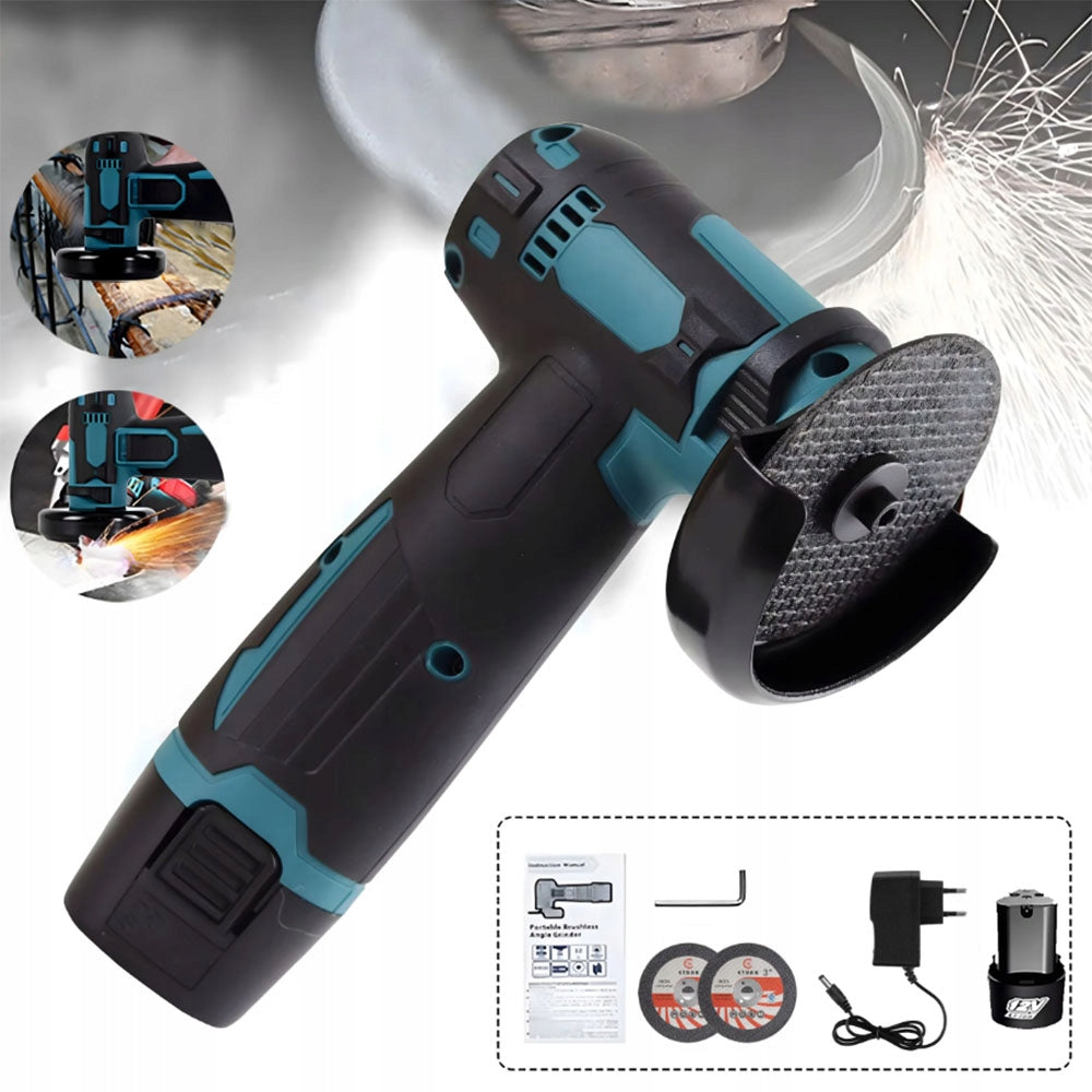 Cordless Angle Grinder 12V Powerful Brushless Battery Supply voltage 12 V