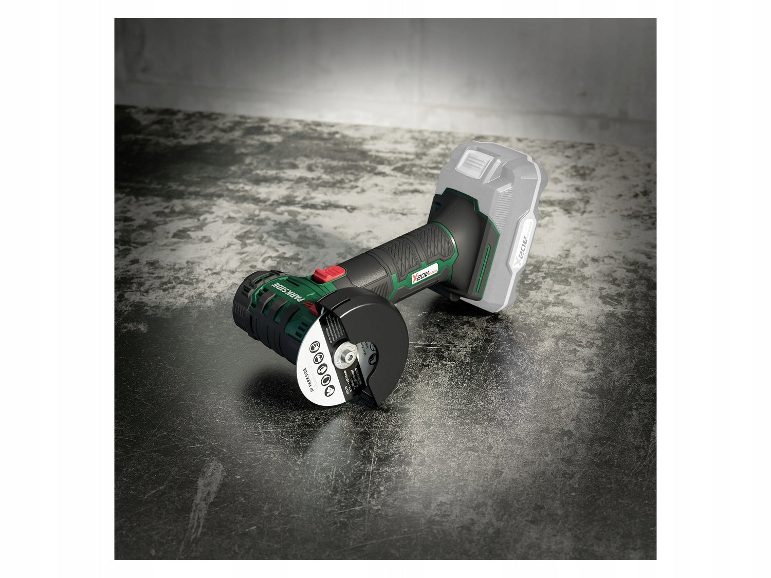 Cordless Angle Grinder Ø76mm WIRELESS 20V + SUITCASE DISC Brand Parkside