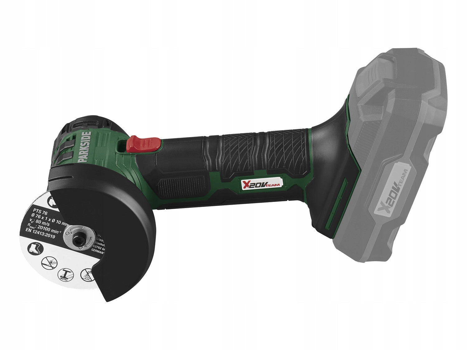 Cordless Angle Grinder Ø76mm WIRELESS 20V + SUITCASE DISC Series PWSA 20-Li F4