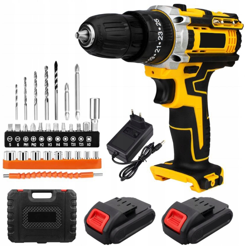 Cordless Drill/Driver 21V 2 Batteries Case Bits Drill Bits Manufacturer code 2175