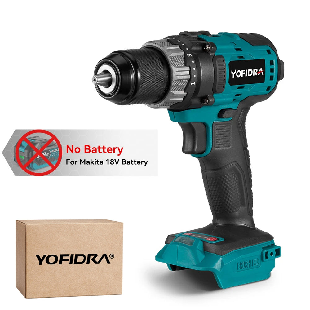 Cordless Electric Impact Drill 35+3 Torque 13mm Screwdrive no batteries