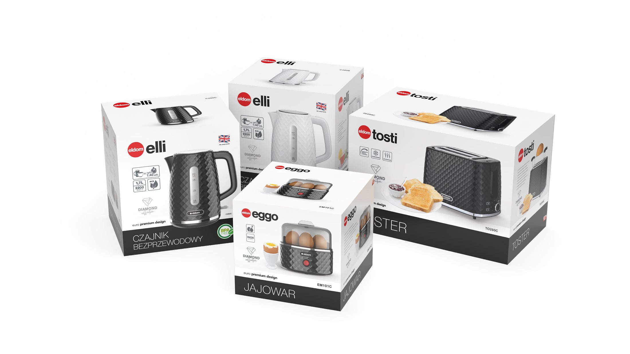 Cordless Electric Kettle 1,7L C280C White 2200W Manufacturer code C280C